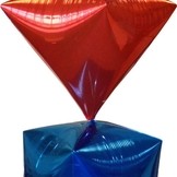 Diamant červený balónek foliový 38 x 43 cm